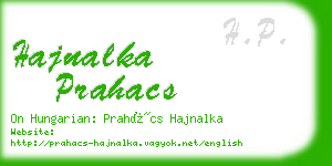 hajnalka prahacs business card